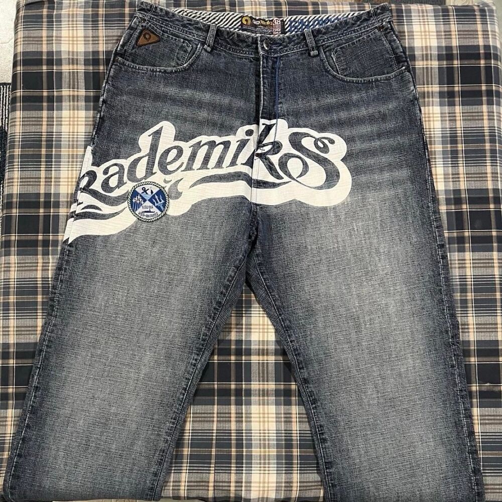 Akademiks Men's Blue and Navy Jeans